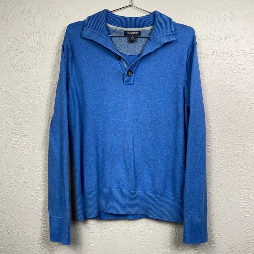 Banana Republic Cotton Cashmere Blue Sweater Med
